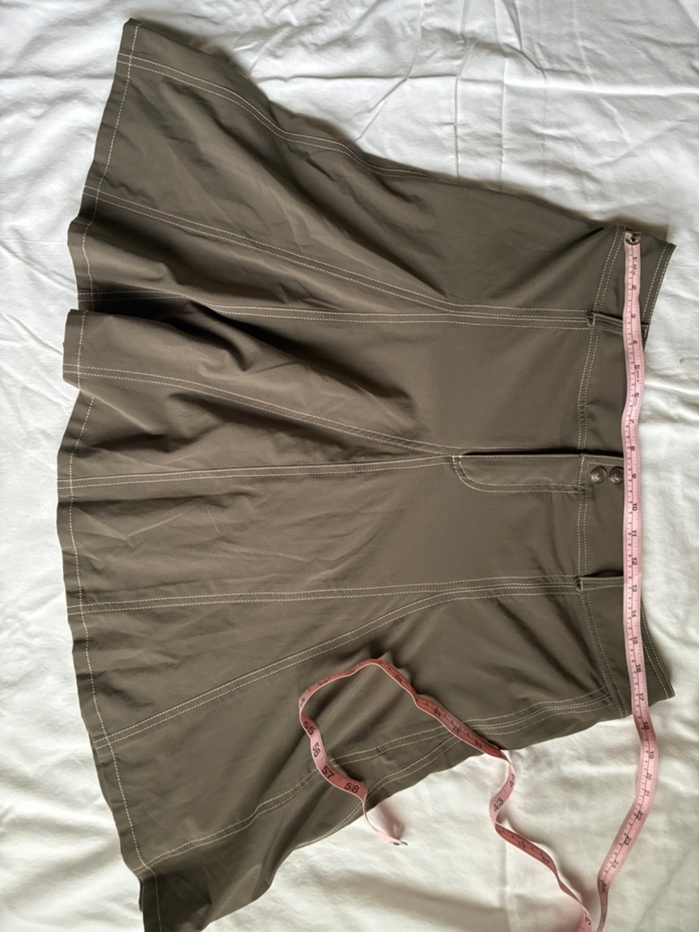 Athleta Whatever Skirt Skort Size 12 Brown Athletic Tennis Golf Hiking Stretch